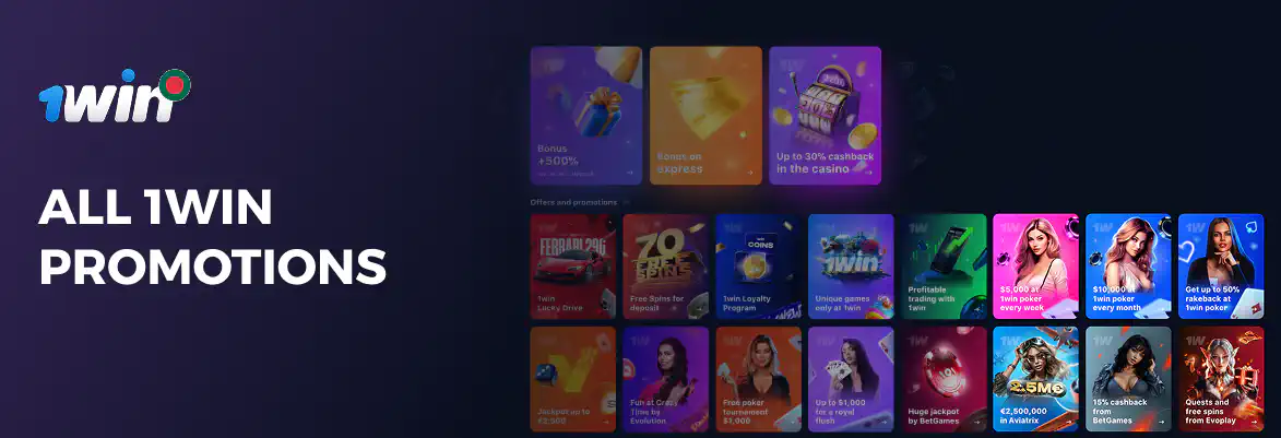 Bonuses in 1win casino